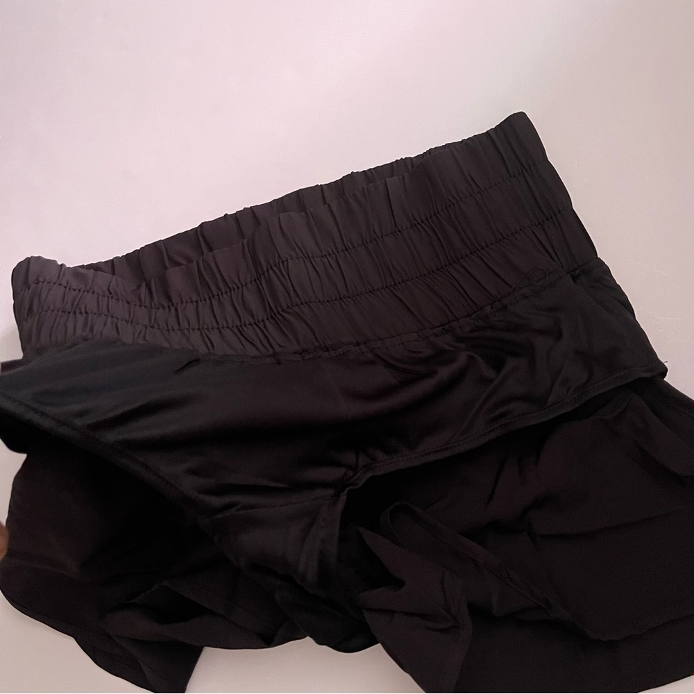 Black Paper Bag Waist Shorts - Picture 10 of 10